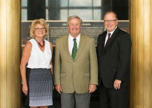 Choice Financial representatives with Governor Jack Dalrymple in Memorial Hall at the State Capitol.